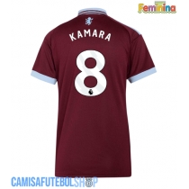 Camisa de time de futebol Aston Villa Boubacar Kamara #8 Replicas 1º Equipamento Feminina 2026-27 Manga Curta